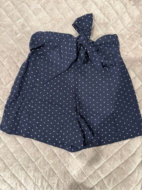 J. Crew Navy High-Rise Polka Dot Tie-Waist Shorts